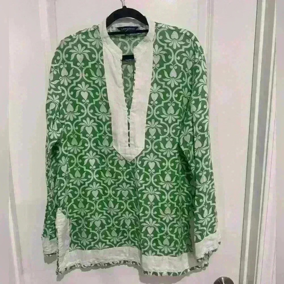 Size 6/8 (NEW)LANDS END 100% LINEN TUNIC TOP SIZE 6-8 - Picture 1 of 3